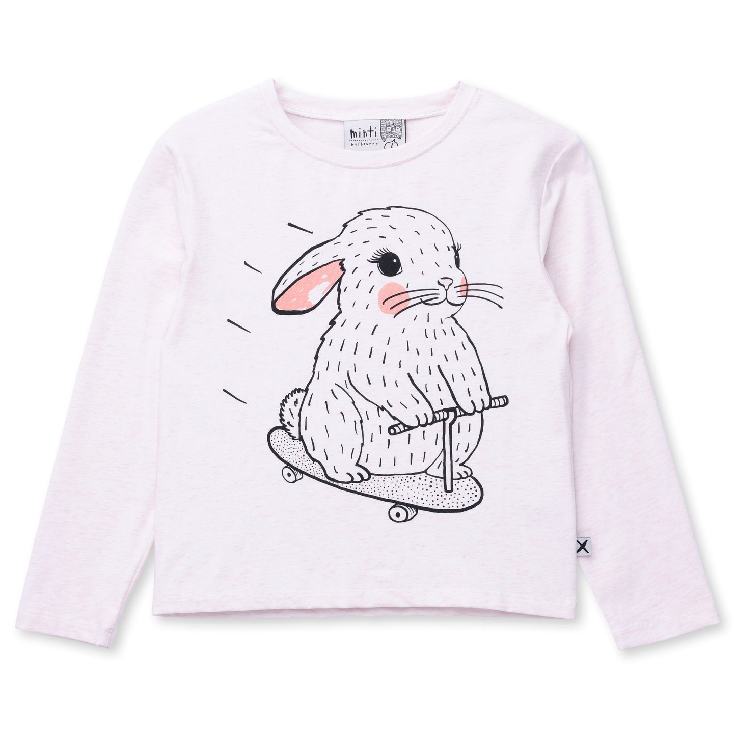 Minti Speedy Bunny Tee Oatmeal Marle