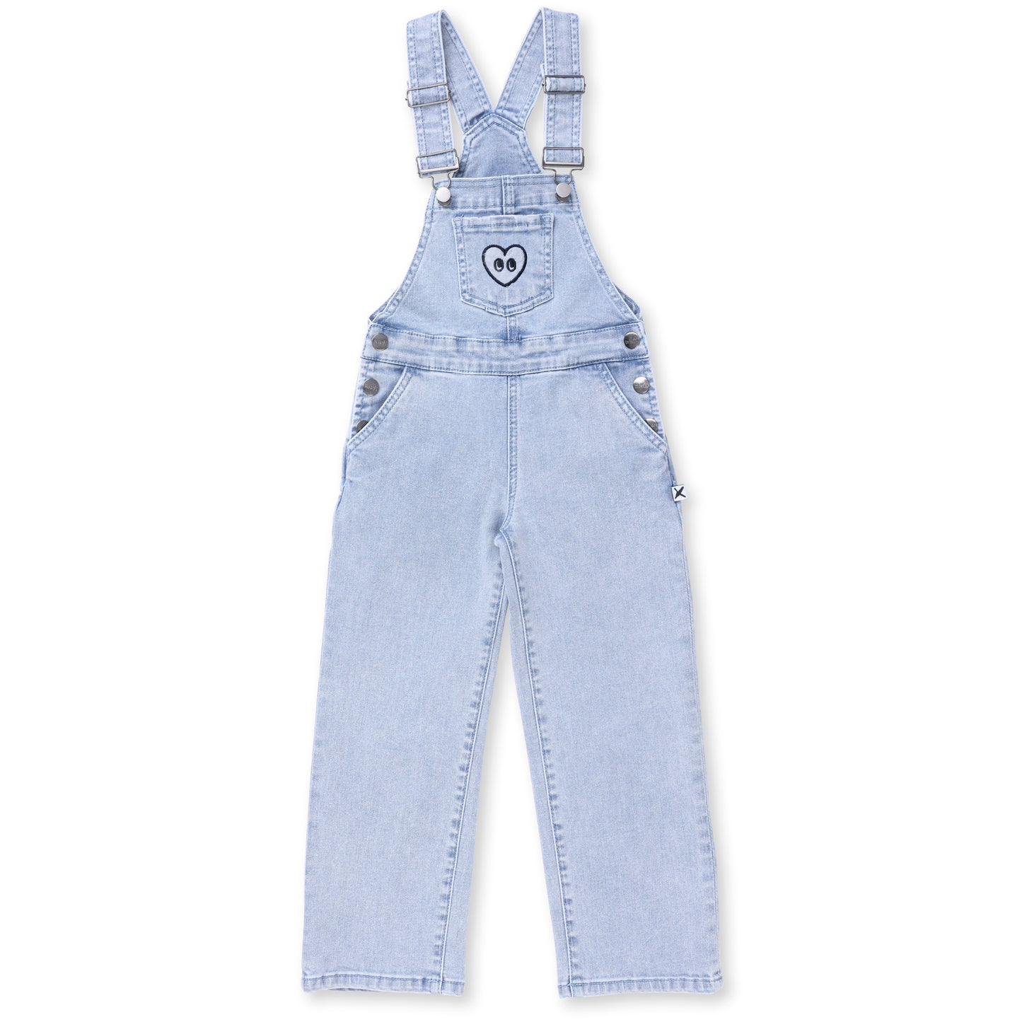 Minti Happy Heart Denim Overalls