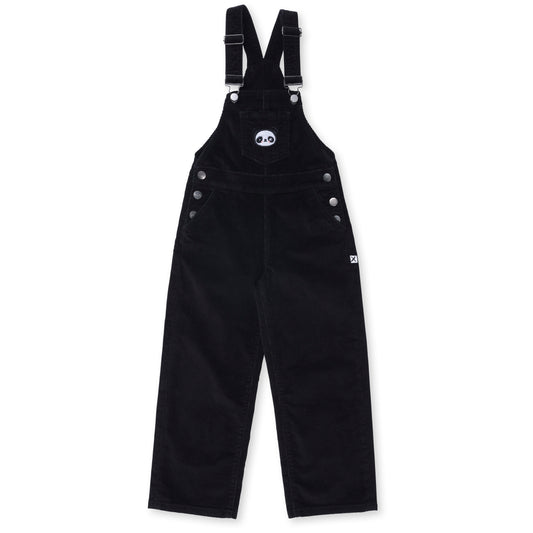 Minti Panda Deluxe Cord Overalls Black