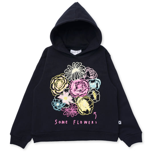 Minti Some Flowers Furry Hood Black