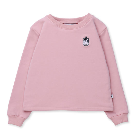 Minti Unicorn Patch Furry Crew Muted Pink