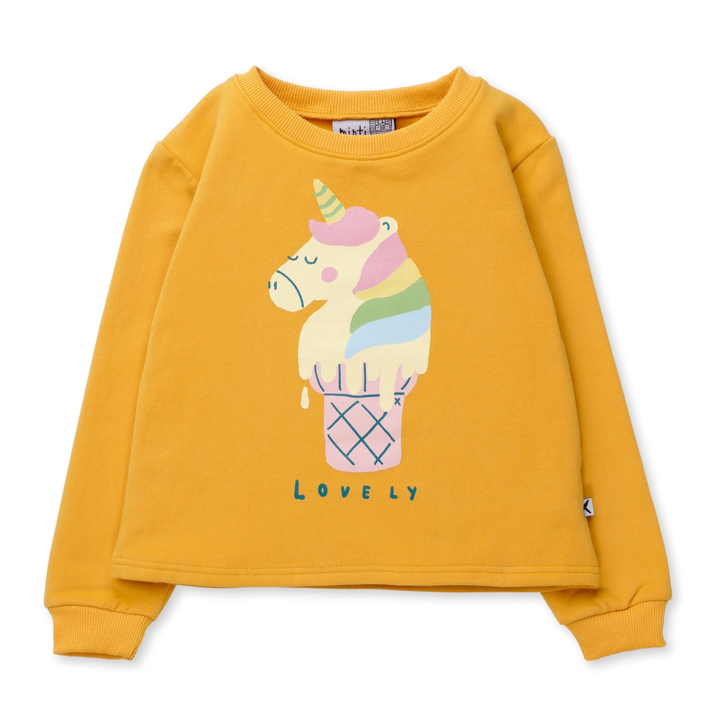 Minti Unicorn Icecream Furry Crew Mustard