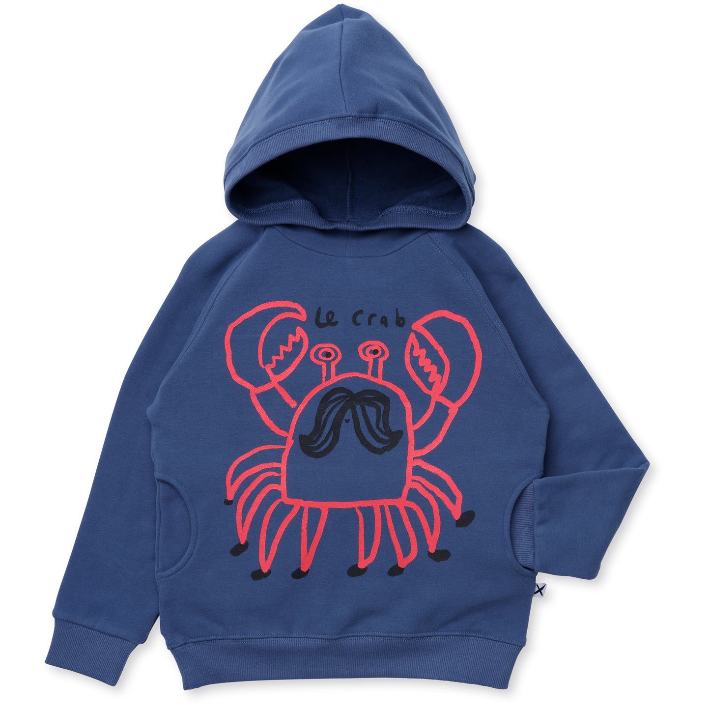 Minti Le Crab Furry Hood Navy