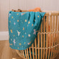 Fox & Fallow Ocean Creatures Marine Organic Muslin Wrap