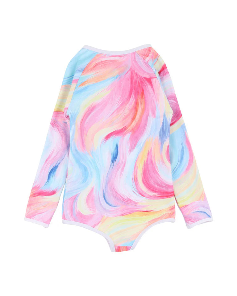 Minihaha Cali Print Long Sleeve Swimsuit