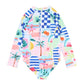 Minihaha Camille Print Long Sleeve Swimsuit