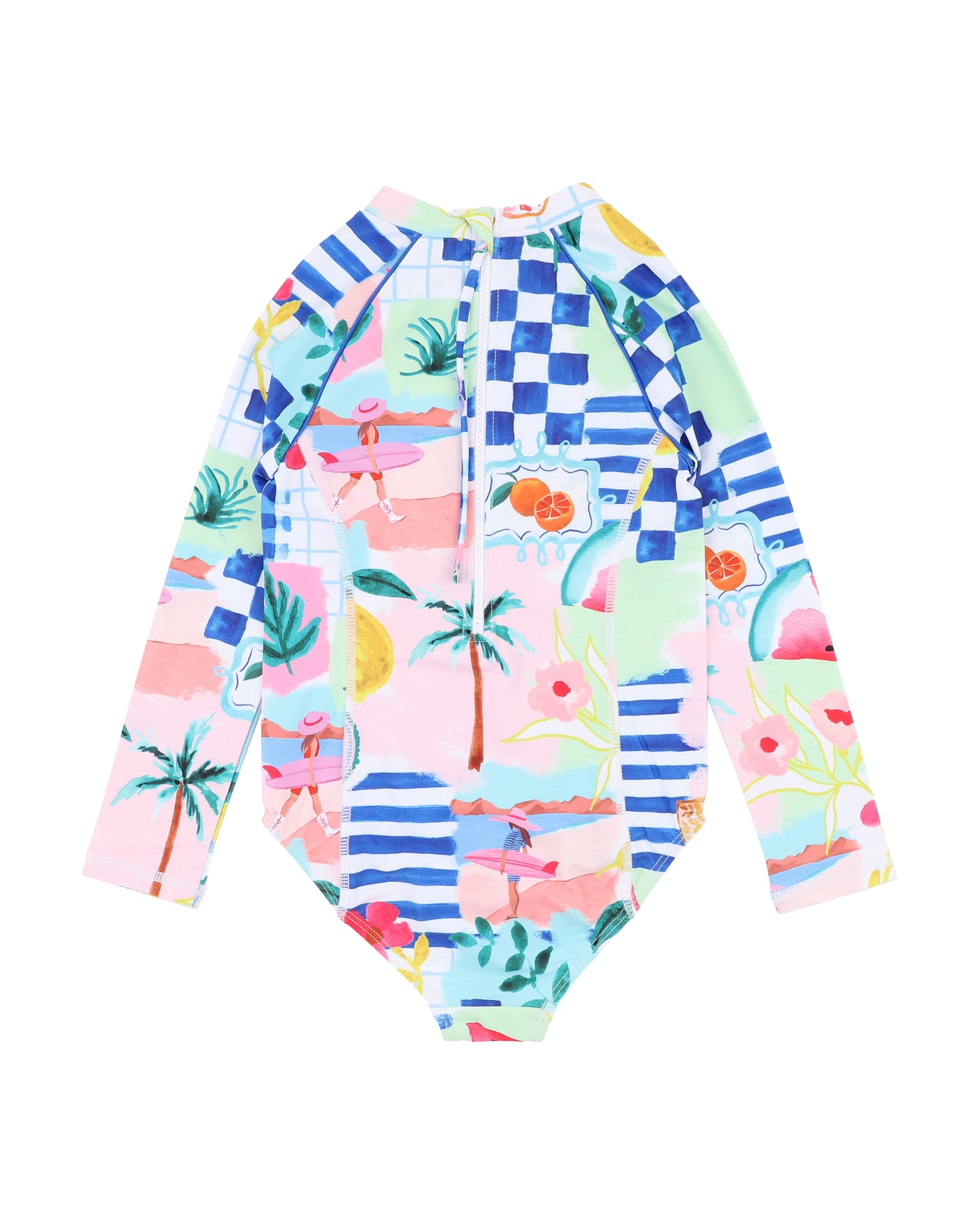 Minihaha Camille Print Long Sleeve Swimsuit