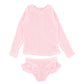 Minihaha Pale Pink Crinkle Long Sleeve Rash Set