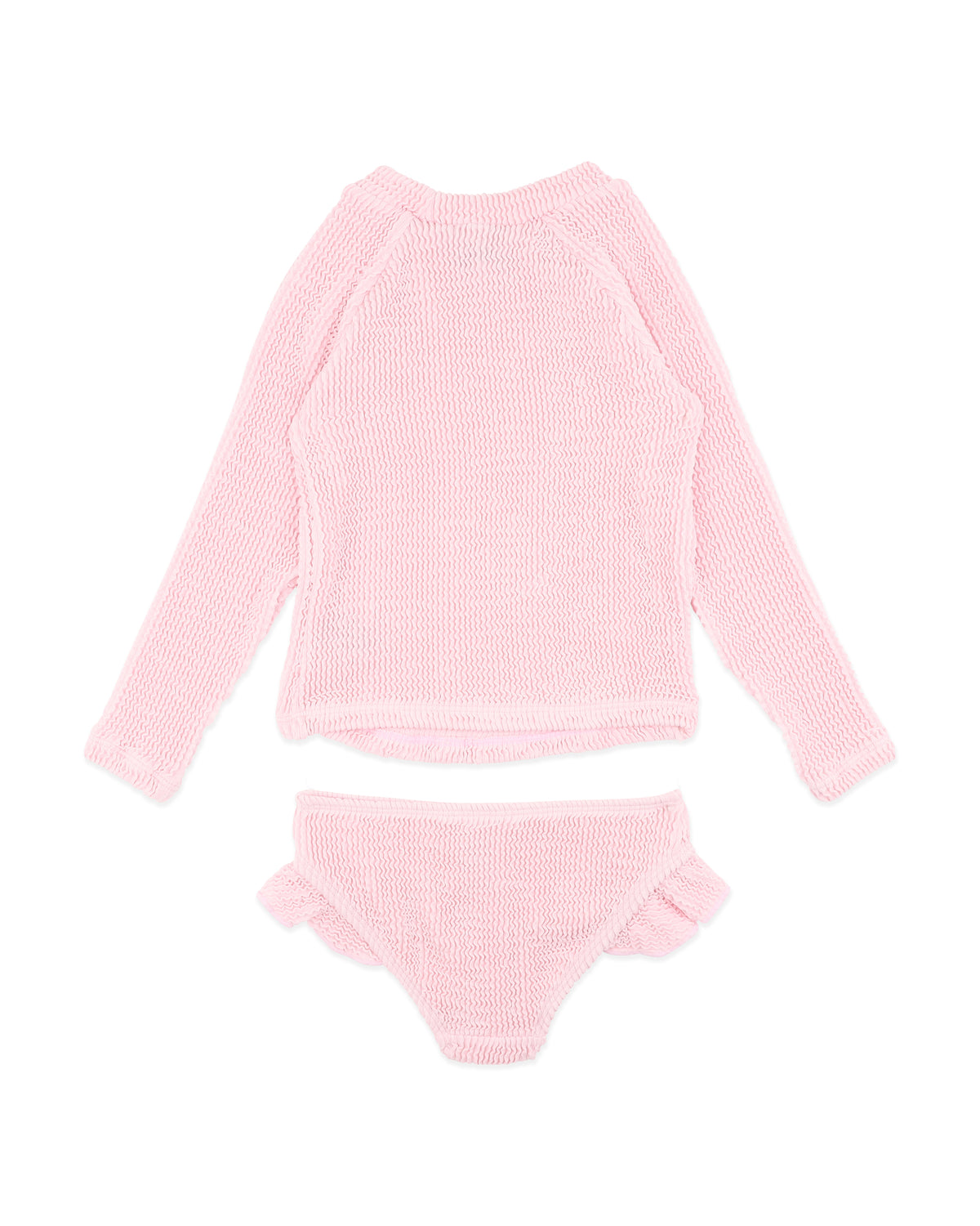 Minihaha Pale Pink Crinkle Long Sleeve Rash Set