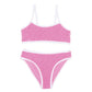 Minihaha Peony/White Crinkle Bikini