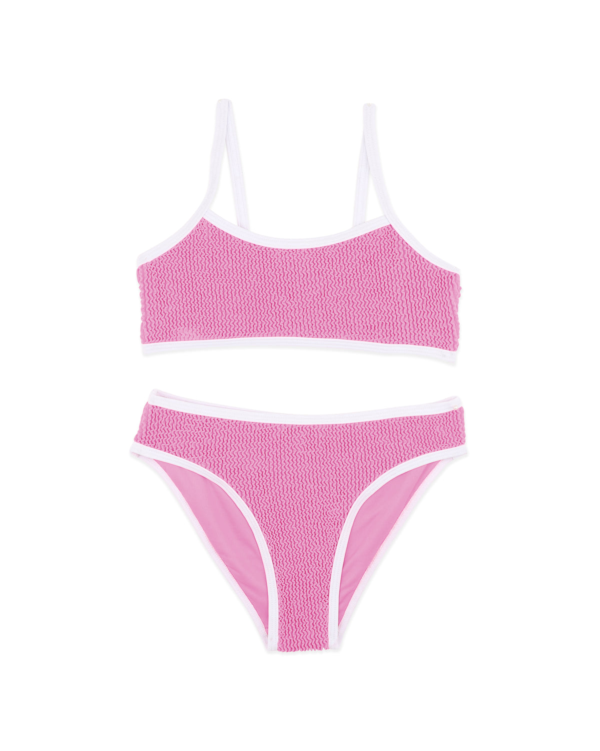 Minihaha Peony/White Crinkle Bikini