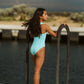Minihaha Blue Fizz Cross Back Crinkle Swimsuit