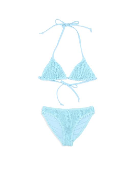 Minihaha Blue Fizz Crinkle Tri Bikini