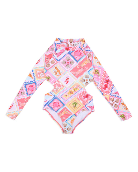 Minihaha Astrid Long Sleeve Sunsuit | Swimsuit