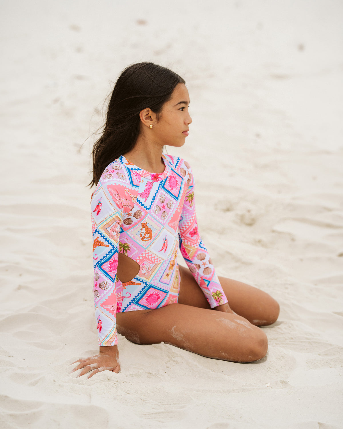 Minihaha Astrid Long Sleeve Sunsuit | Swimsuit