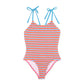 Minihaha Selena Stripe Cross Back Swimsuit