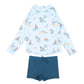 Minihaha Nikolai Long Sleeve Rashie & Trunk Set