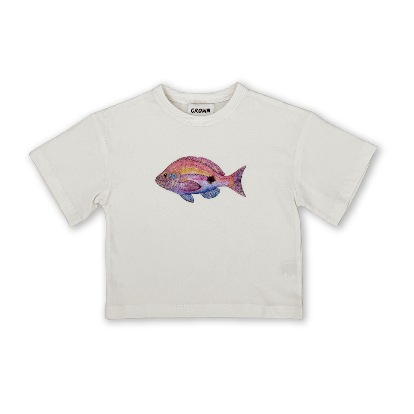 Grown Perch Fish Tee Cream