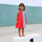 Grown Bubble Terry Towelling Dress Fiesta & Mauve