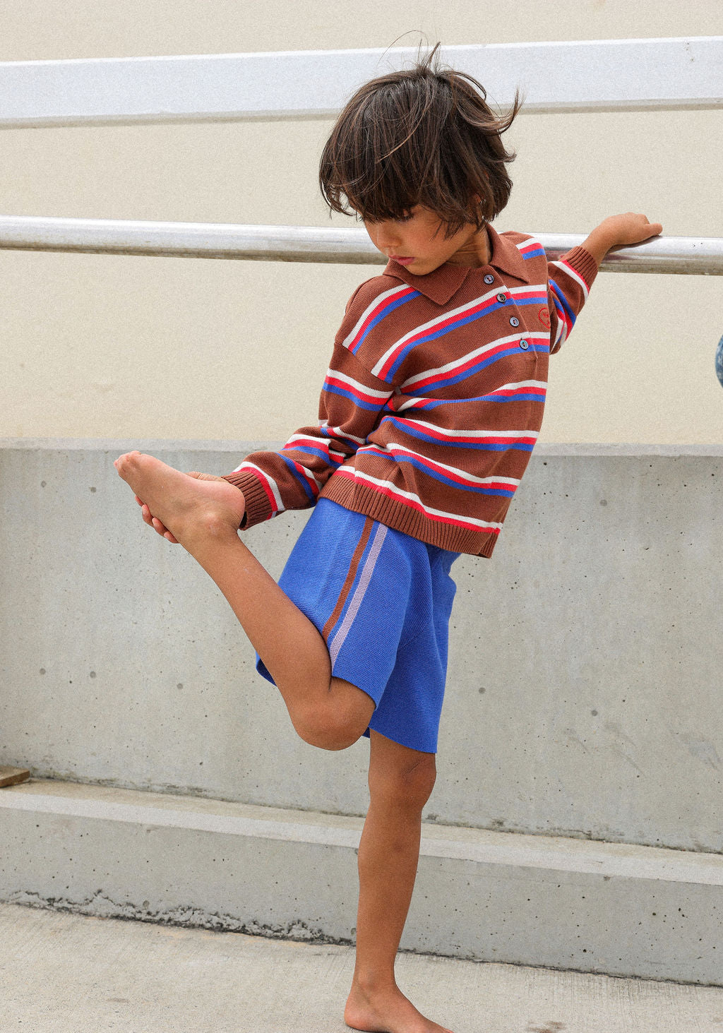 Grown Organic Knitted Milano Shorts Ultramarine