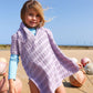 Grown Bubble Terry Towelling Poncho Mauve Small
