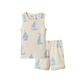 Nature Baby Singlet Pyjama Set Regatta Blue Print