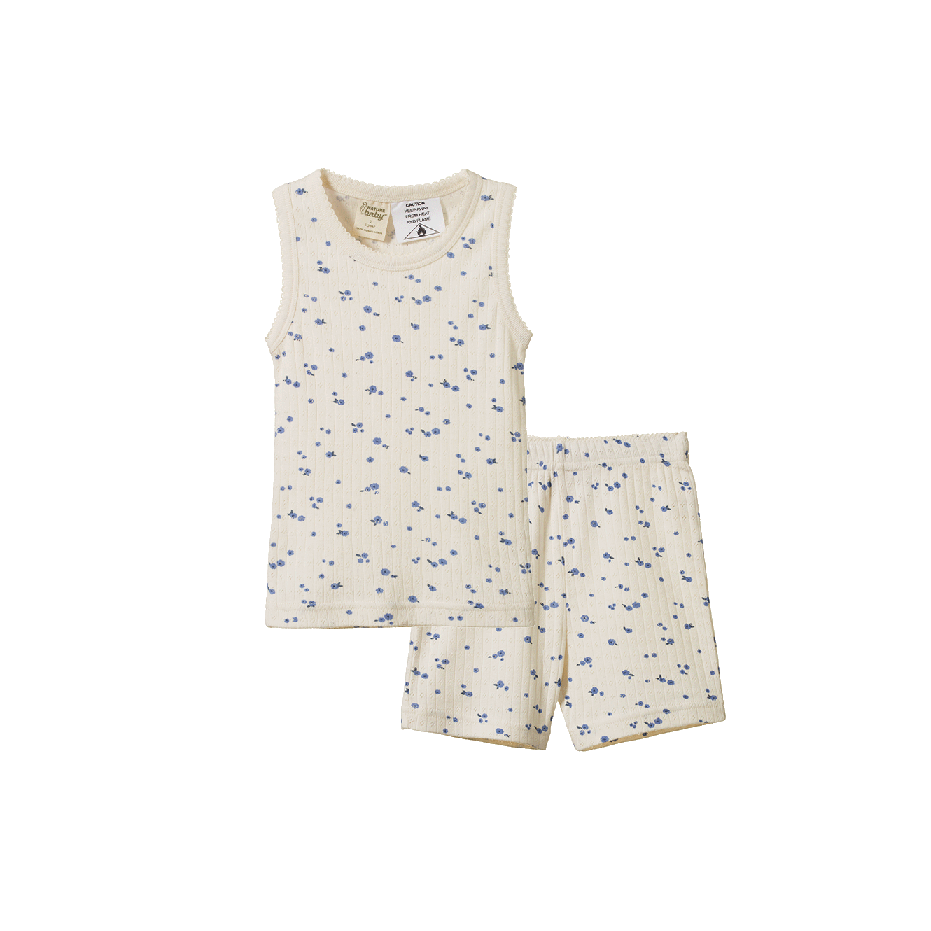 Nature Baby Singlet Pointelle Pyjama Set Daisy Print