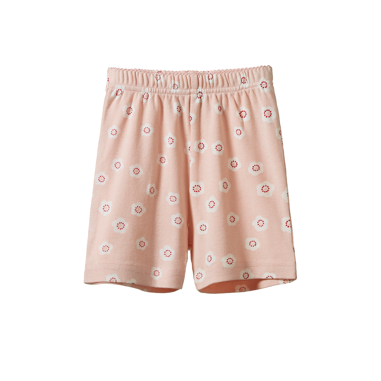 Nature Baby Shortie Pyjama Set Flora Stamp Rose Dust Print