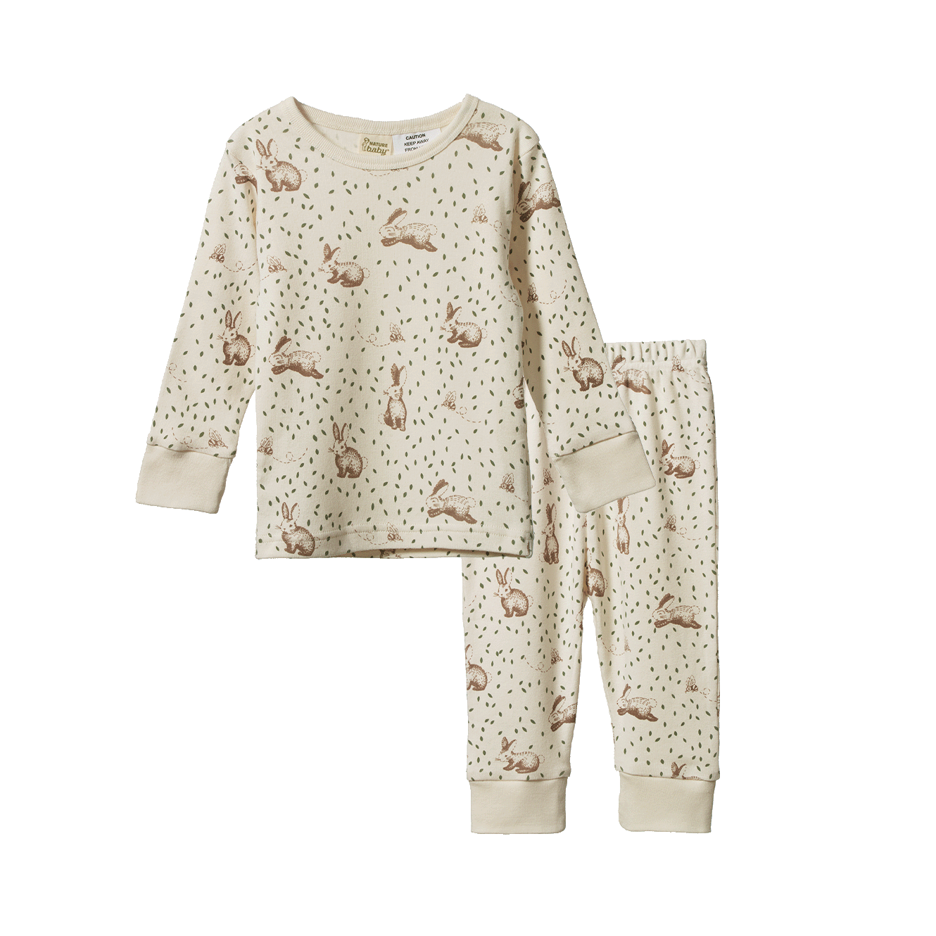 Nature Baby Long Sleeve Pyjama Set Rabbitty Print