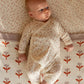 Nature Baby Kimono Stretch & Grow Pointelle Dandelion Print