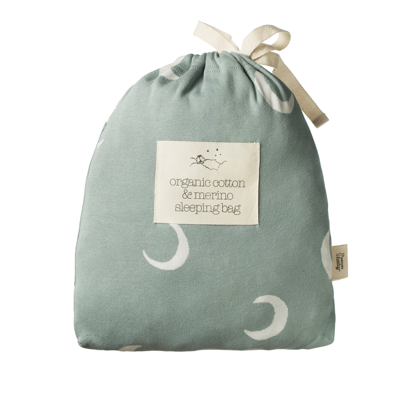 Nature Baby Organic Cotton & Merino Sleeping Bag Crescent Print