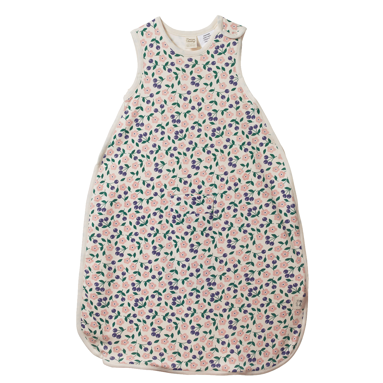 Nature Baby Organic Cotton & Merino Sleeping Bag Grande Briarwood Print