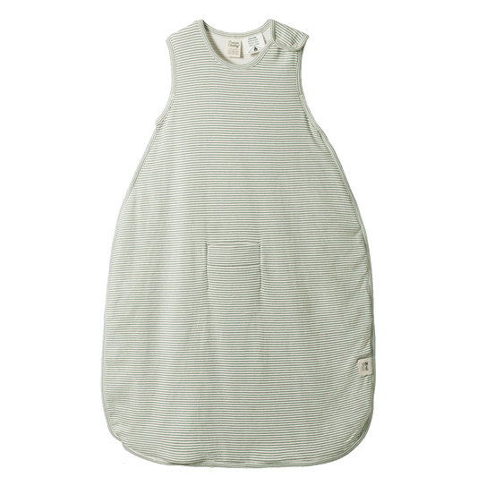 Nature Baby Cotton & Merino Sleeping Bag Nettle Pinstripe