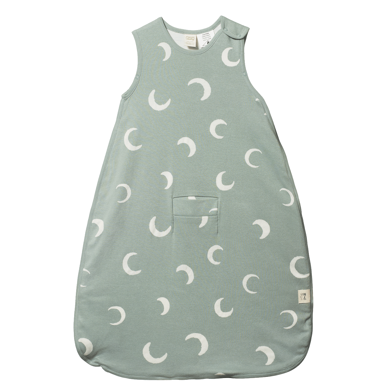Nature Baby Organic Cotton & Merino Sleeping Bag Crescent Print