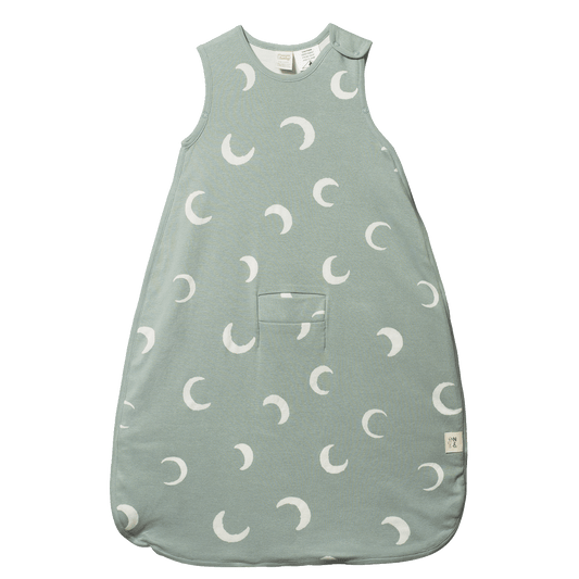 Nature Baby Organic Cotton & Merino Sleeping Bag Crescent Print