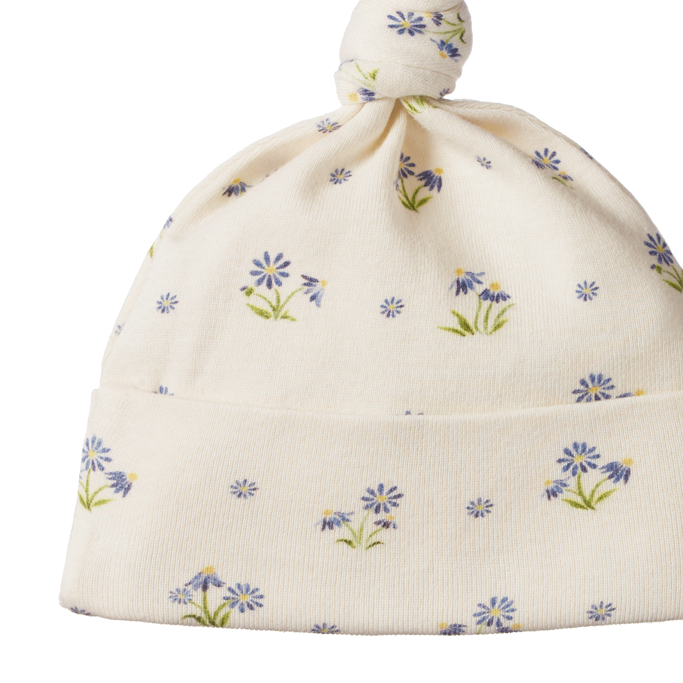 Nature Baby Cotton Knotted Beanie Daisy Daze Print