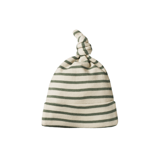 Nature Baby Cotton Knotted Beanie Nettle Sailor Stripe