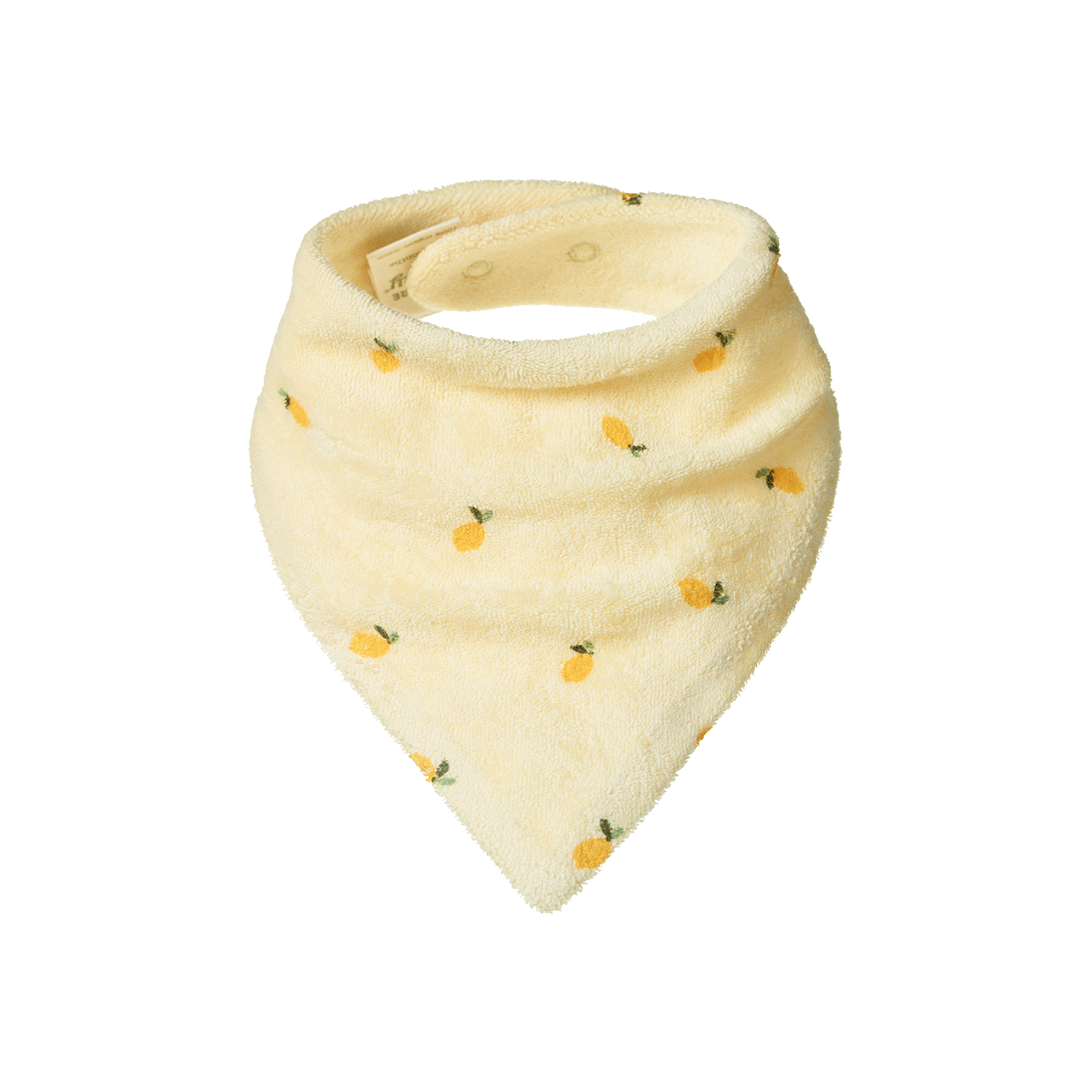 Nature Baby Triangle Bib Terry Little Lemon Cream Print