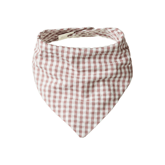 Nature Baby Triangle Bib Woven Twilight Check