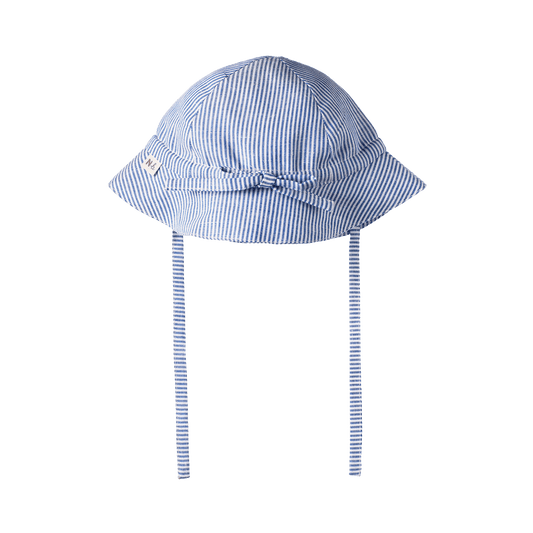 Nature Baby Linen Sunhat Blue Stripe
