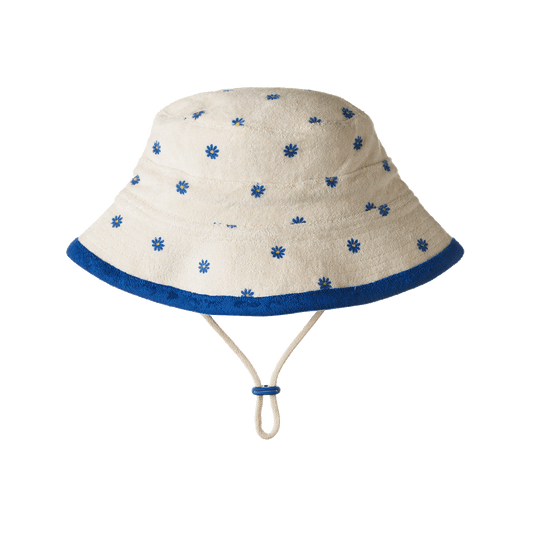 Nature Baby Bucket Sunhat Terry Daisy Daze Blue