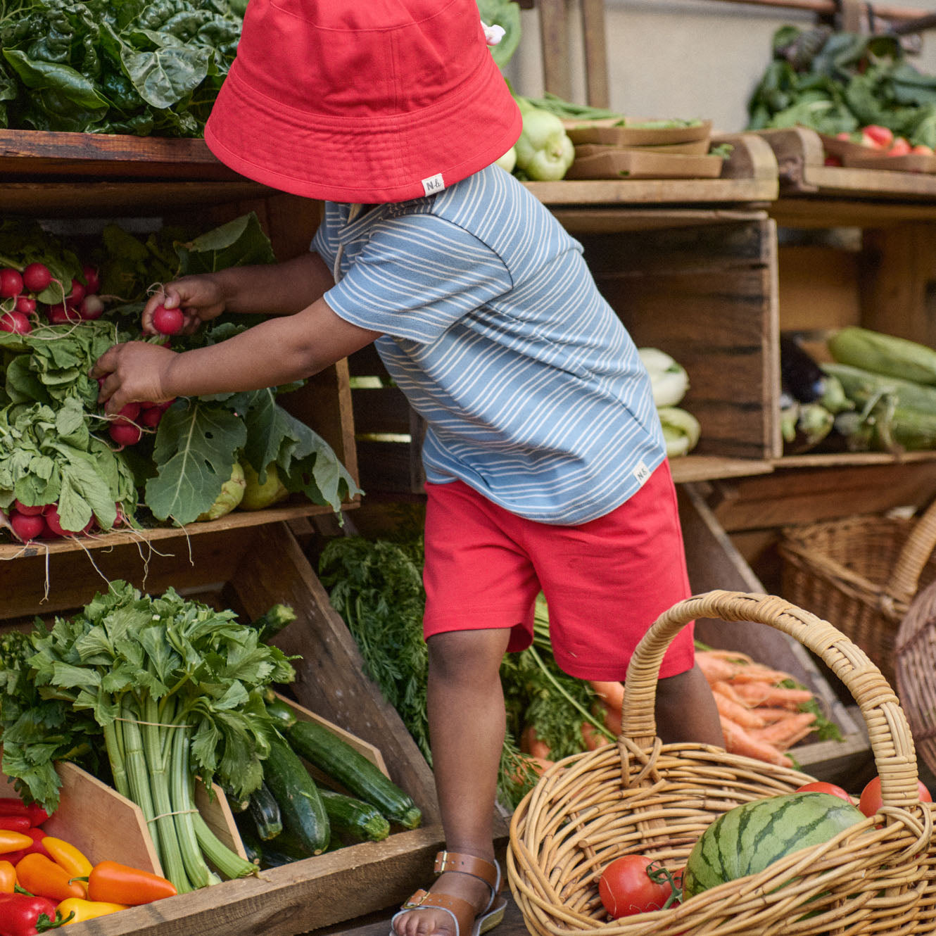 Nature Baby Bucket Sunhat Red