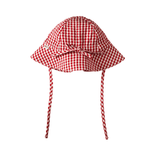 Nature Baby Gingham Sunhat Red Check
