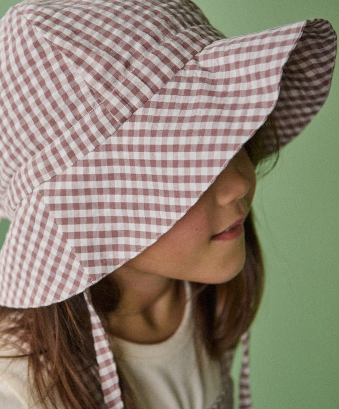 Nature Baby Gingham Sunhat Twilight Check