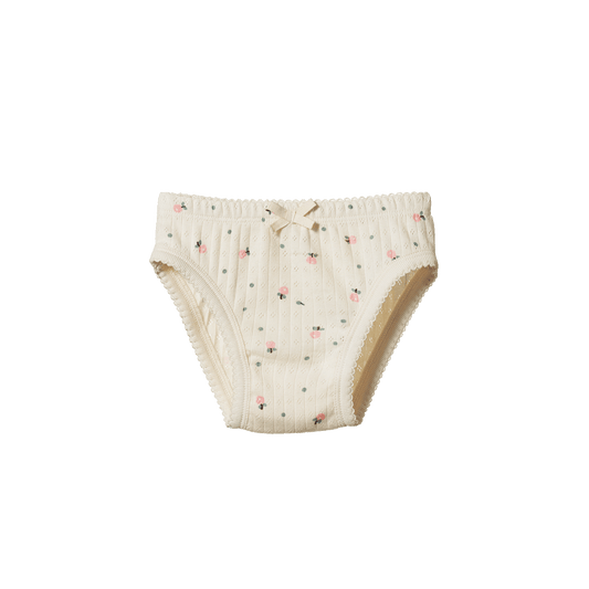 Nature Baby Knickers Pointelle Posey Blossom Print