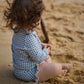 Nature Baby Ruffle Swim Shorts Blue Gingham
