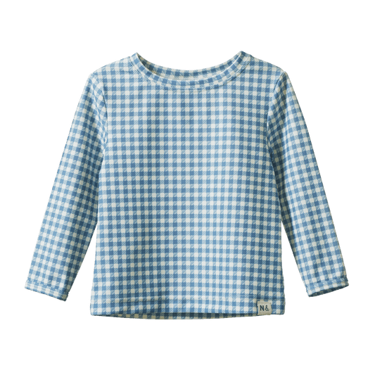 Nature Baby Splash Top Blue Gingham