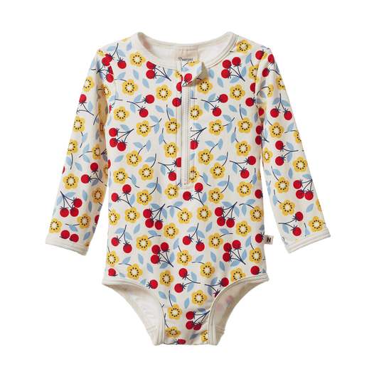 Nature Baby One Piece Bathing Swimsuit Kitchen Garden Print