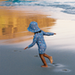 Nature Baby Splash Sunhat Blue Snorkel Print