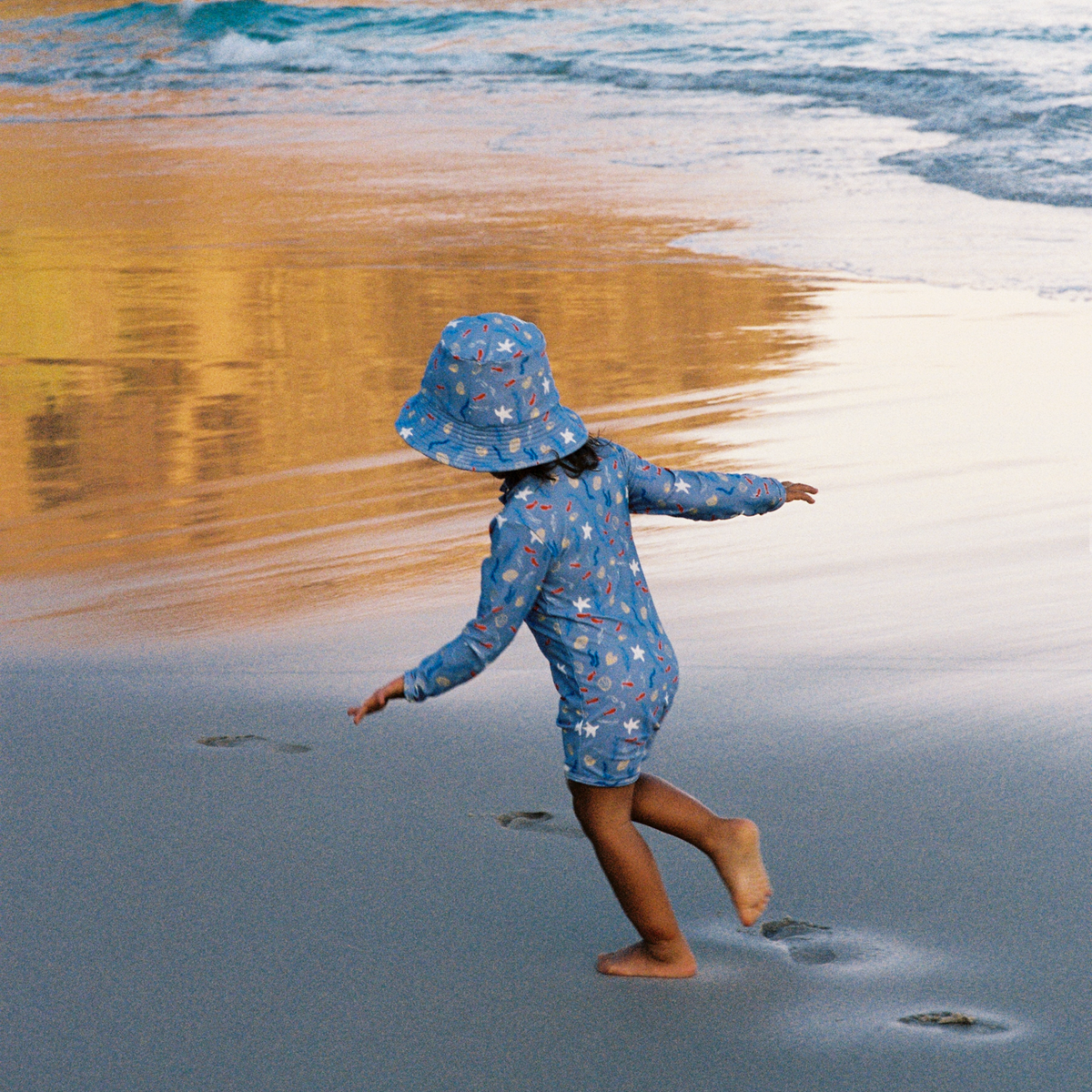 Nature Baby Splash Sunhat Blue Snorkel Print